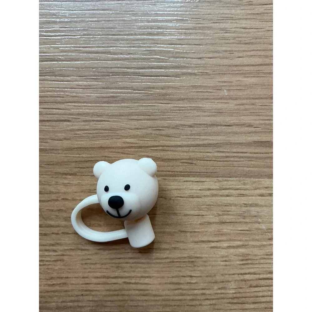 Cute Animal Straw Toppers Bear Paw Shiba Inu Cloud Rainbow Drink Accessories‎